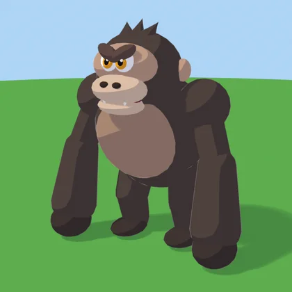 Giant Gorilla standing tall