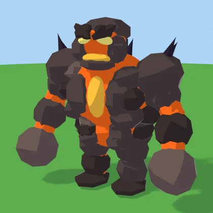 Lava Golem made of glowing rock